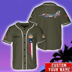 Custom Name Texas Air National Guard 149th Fighter Wing F-16 Fighting Falcon Lone Star Gunfighters Baseball Jersey Shirt Sport Gift For Men And Women