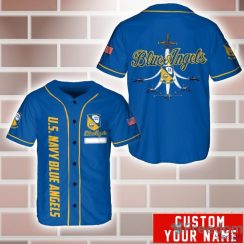 Custom Name US Navy Blue Angles AOP Baseball Jersey Shirt Sport Gift For Men And Women