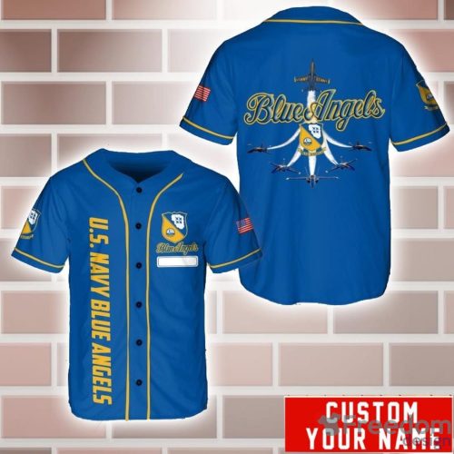 Custom Name US Navy Blue Angles AOP Baseball Jersey Shirt Sport Gift For Men And Women - NLSI1509BC16 Custom Name US Navy Blue Angles AOP Baseball Jersey