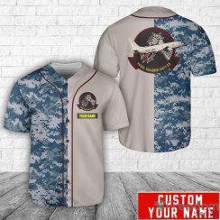 Custom Name US Navy P-8A Poseidon Of Patrol Squadron 46 VP-46 Grey Knights Baseball Jersey Shirt Sport Gift For Men And Women