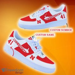 Custom Number And Name Nebraska Cornhuskers NCAA Air Force Shoes For Men And Women Running Sneakers - Nebraska Cornhuskers NCAA Air Force Shoes Personalized_1