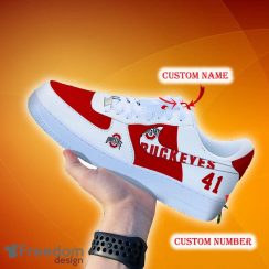 Custom Number And Name Ohio State Buckeyes NCAA Air Force Shoes For Men And Women Running Sneakers - Ohio State Buckeyes NCAA Air Force Shoes Personalized_2