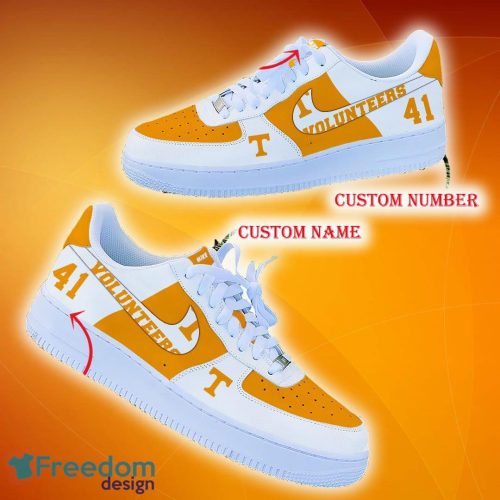 Custom Number And Name Tennessee Volunteers NCAA Air Force Shoes For Men And Women Running Sneakers - Tennessee Volunteers NCAA Air Force Shoes Personalized_2