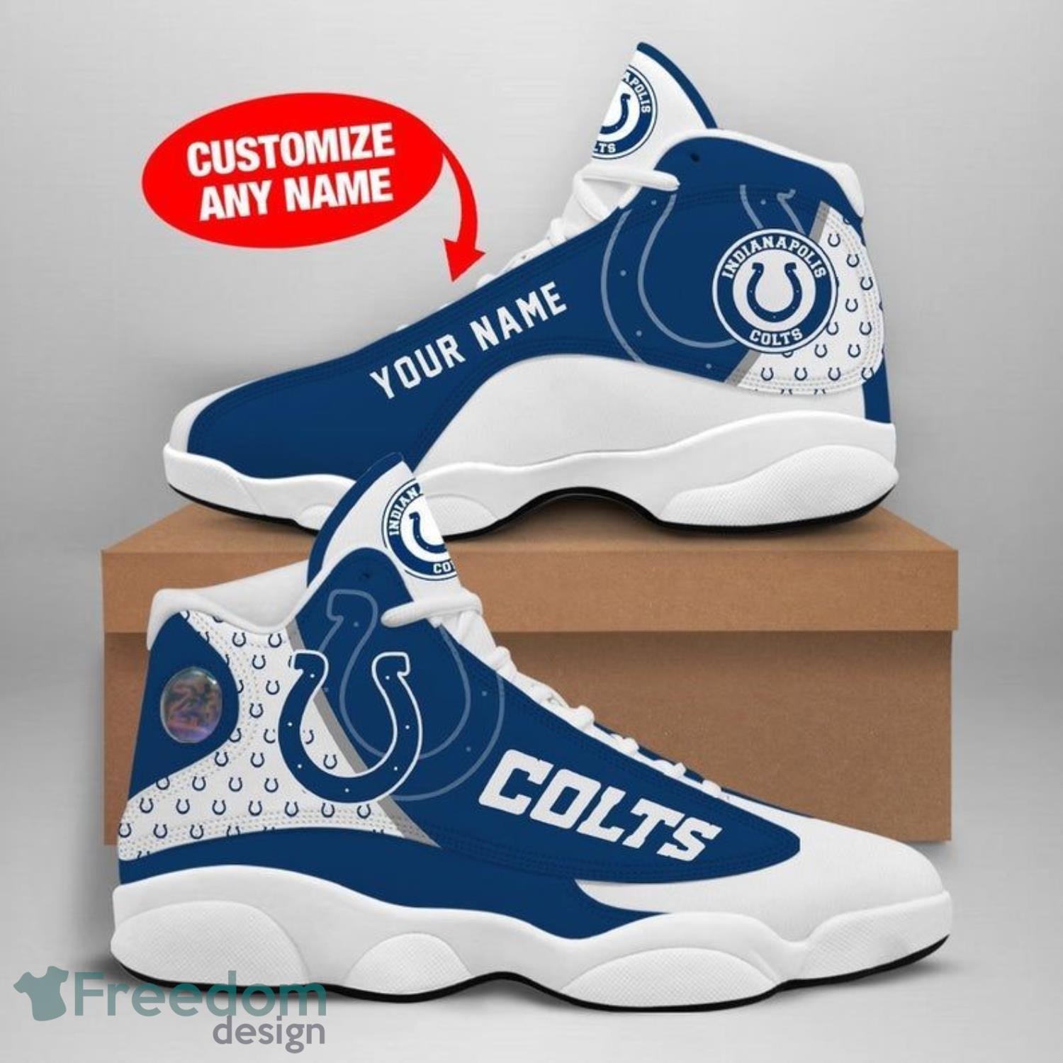 Indianapolis Colts Air Jordan 13 Shoes Football Sneakers in 2023