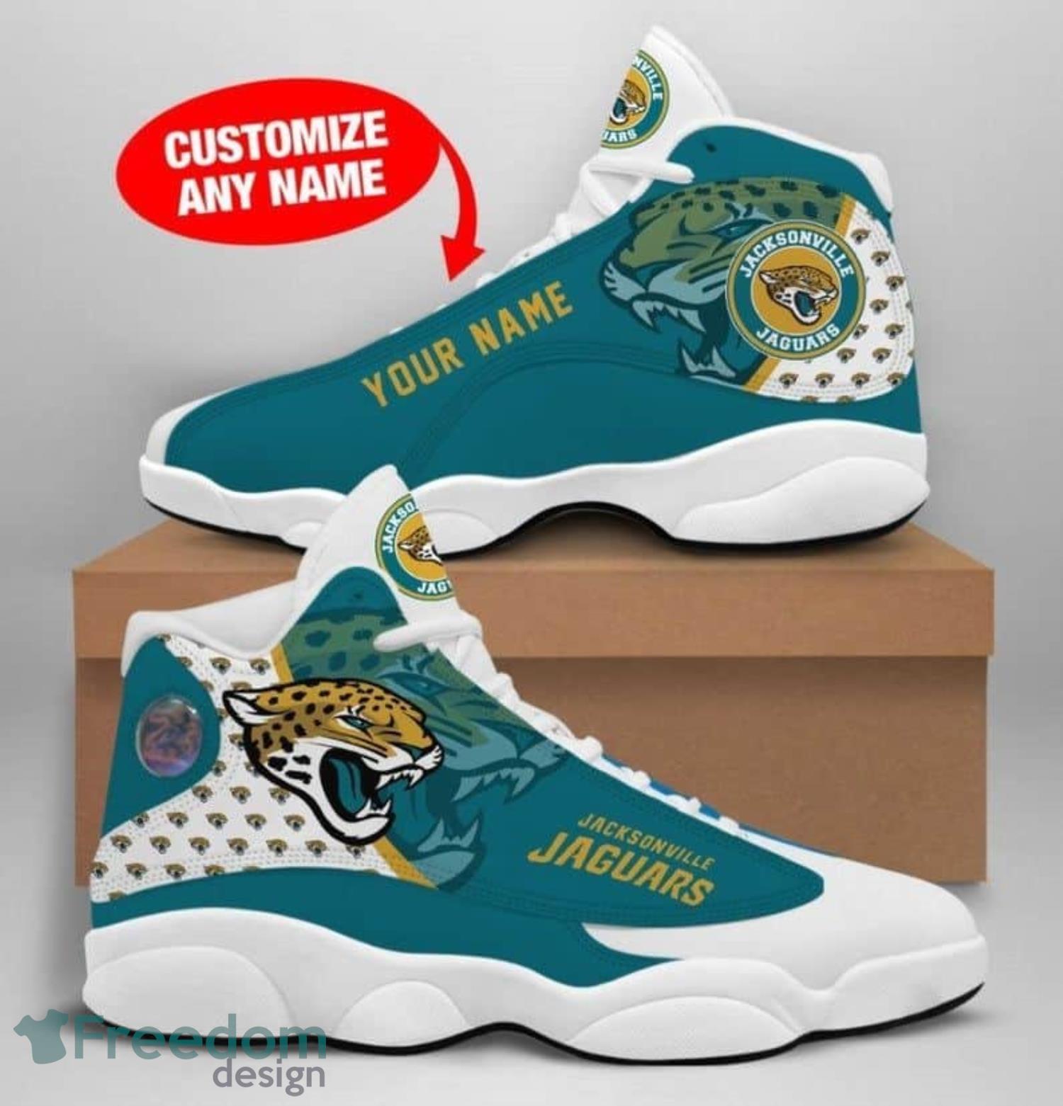 Jacksonville Jaguars Sport Team Air Jordan 13 Sneaker Shoes