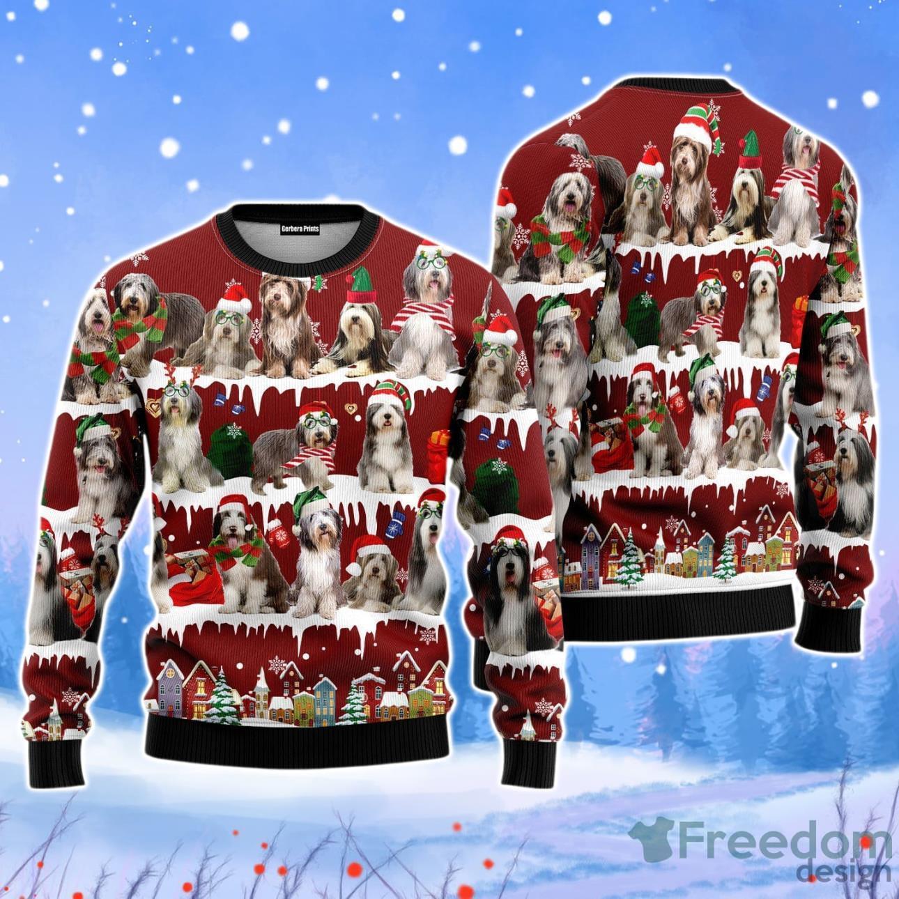 Cute Dog Christmas Unisex Ugly Sweater Product Photo 1