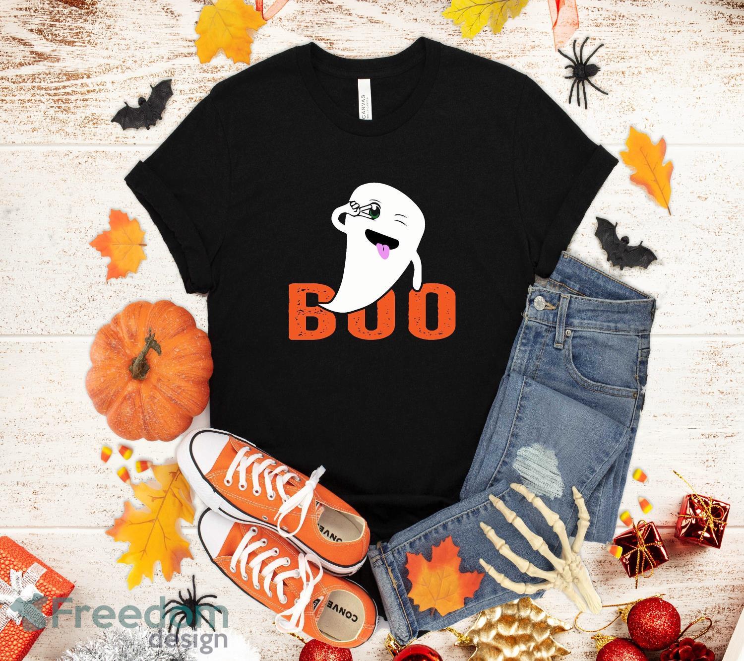 Cute ghost T Shirt Cool funny ghost boo halloween kids tee Sweatshirt Hoodie image Cute ghost T Shirt - Cool funny ghost boo halloween kids tee Sweatshirt Hoodie Product Photo 1