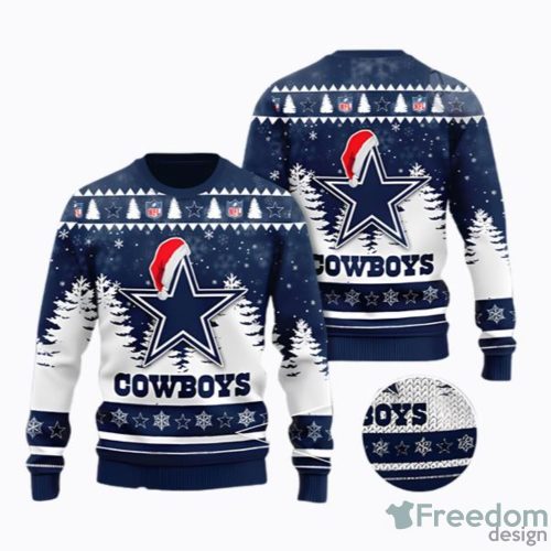 Dallas Cowboys All Over Print Christmas Knitting Ugly Christmas Sweater Men And Women Holiday Gift Product Photo 1