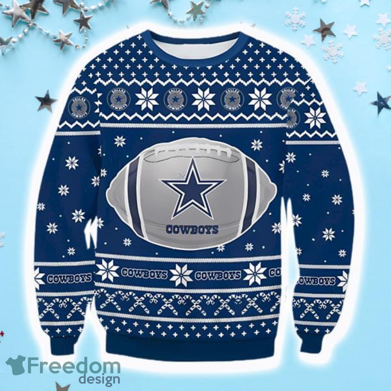 Dallas Cowboys Crewneck Christmas Sweater - Teeholly