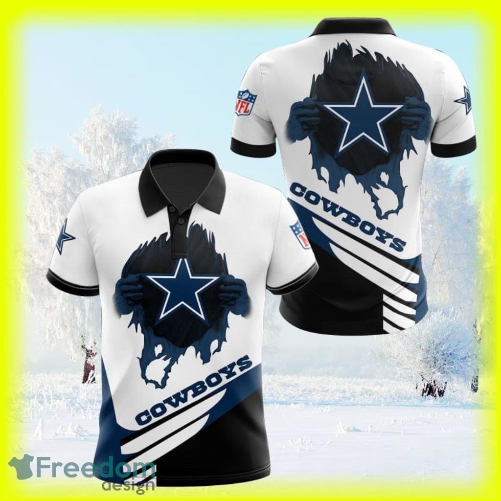 Dallas Cowboys 2 Pieces Outfits Casual Zip Collared Shirt Beach