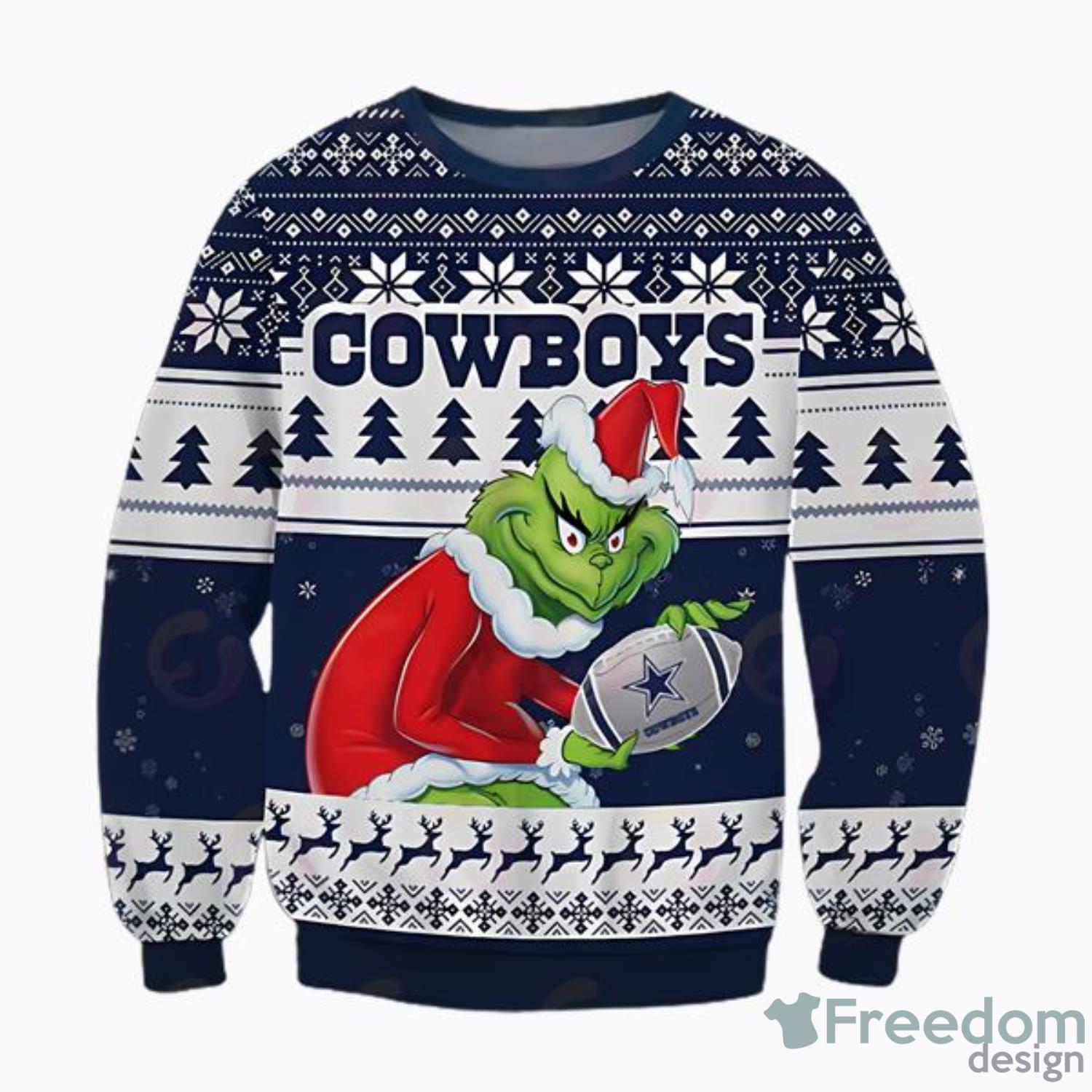 LIMITED DESIGN Dallas Cowboys Disney Characters Personalized Name Ugly  Christmas Sweater