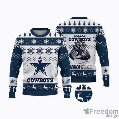 Dallas Cowboys NFL Big Logo Ugly Christmas Sweater Men And Women Holiday Gift Product Photo 1