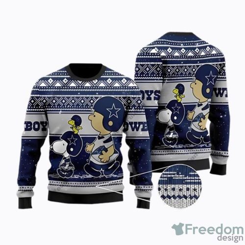 Dallas Cowboys Snoopy Custom Ugly Christmas Sweater Men And Women Holiday Gift Product Photo 1