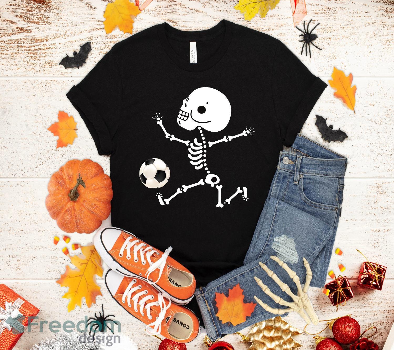 Voila Print Baseball Skeleton Halloween T-Shirt Unisex Shirt / 2XL