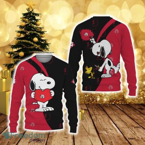 Davidson Wildcats Snoopy Cute Heart American Sports Team Funny 3D Sweater For Men And Women Gift Christmas - Davidson Wildcats Snoopy Cute Heart American Sports Team Funny 3D Sweater For Men And Women Gift Christmas