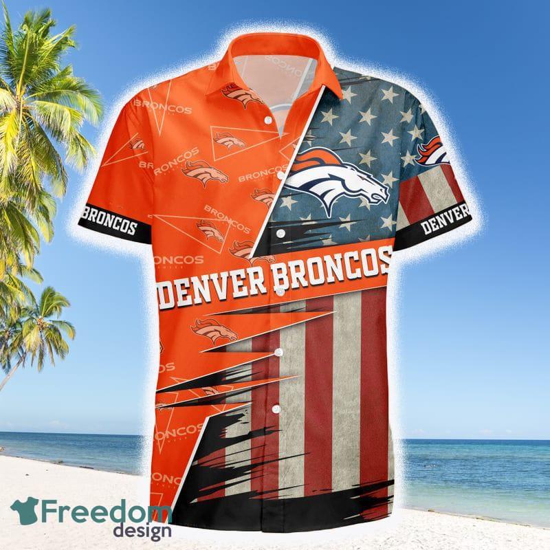 Denver Broncos Custom Name Shells Starfish Parttern Hawaiian Shirt For Men  And Women