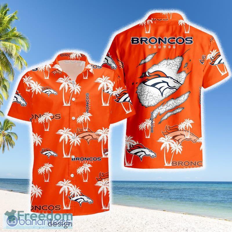 Denver Broncos NFL Coconut Flower Pattern Custom Name Hawaiian Shirt -  Banantees