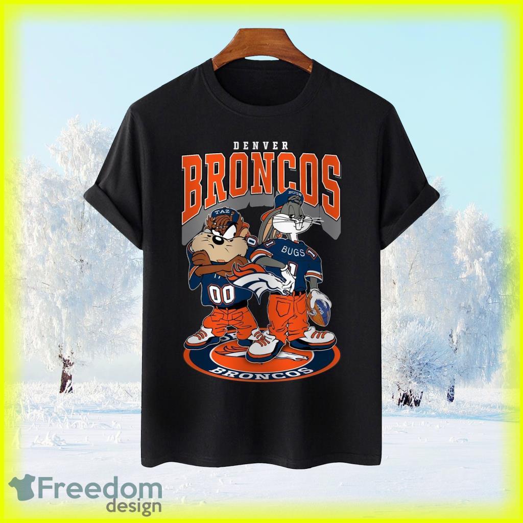 Ladies Denver Broncos Orange Pride Playing V Neck Short Sleeve Tee Shirt