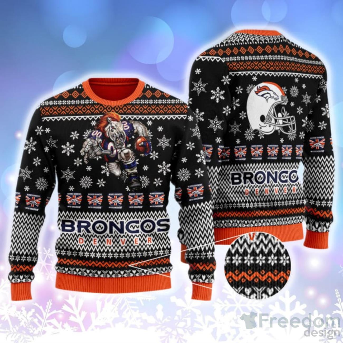 NFL Denver Broncos Christmas AOP Trendy Ugly Sweater For Winter -  YesItCustom