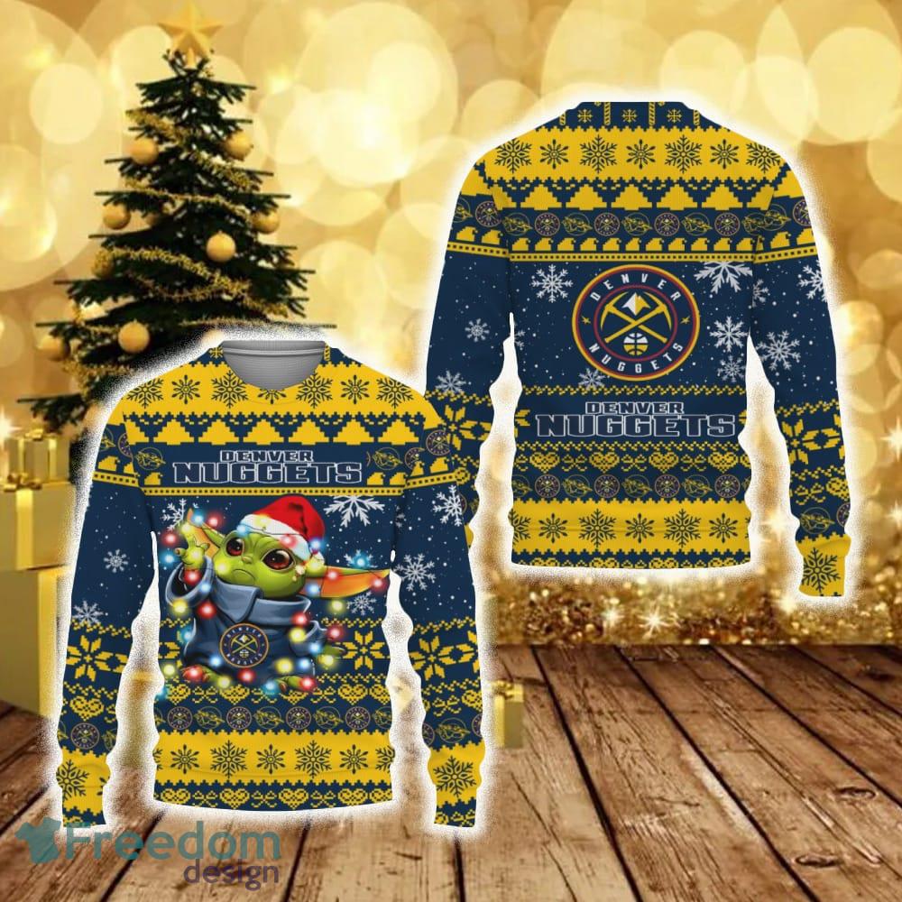 Denver Nuggets Baby Yoda Star Wars Sports Football American New 3D Sweater Gift Ugly Christmas - Denver Nuggets Baby Yoda Star Wars Sports Football American New 3D Sweater Gift Ugly Christmas