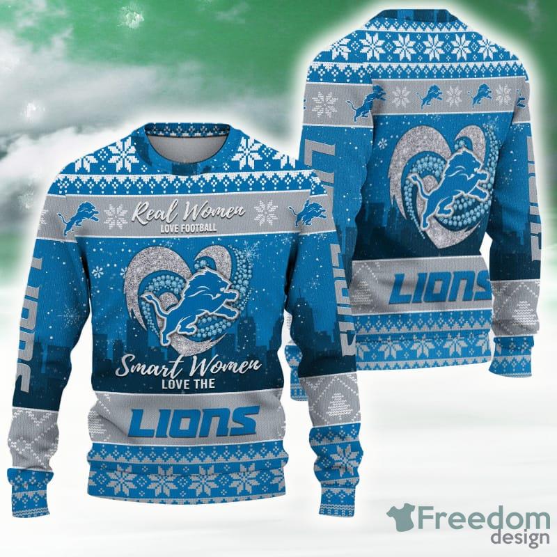 NFL Detroit Lions Christmas Gift All Over Print Ugly Christmas Sweater -  Freedomdesign