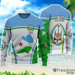 Djibouti Active Flag Gift 3D All Over Printed 3D Sweater