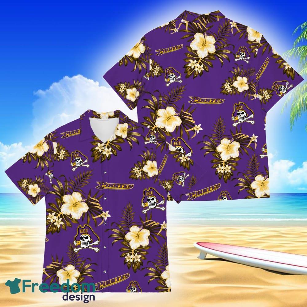 East Carolina Pirates NCAA Hibiscus Tropical Flower Hawaiian Shirt Gift For  Summer Vacation - Freedomdesign