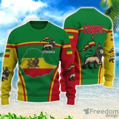 Ethiopia Active Flag All Over Printed 3D Sweater Christmas Gift