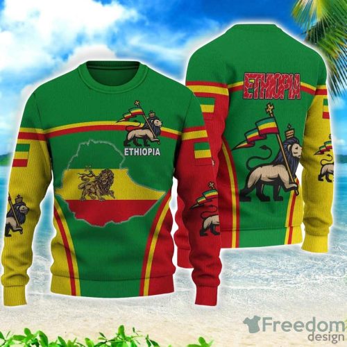 Ethiopia Active Flag All Over Printed 3D Sweater Christmas Gift Product Photo 1