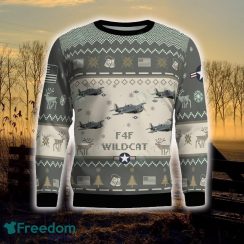 F4F Wildcat Aircraft Ugly Christmas Sweater Veterans Holidays For Men And Women - F4F Wildcat_Aircraft Ugly Sweater_2