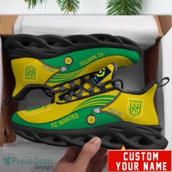 FC Nantes Running Sneakers Max Soul Shoes Custom Name For Big Fans Product Photo 2