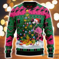 Flamingo Christmas Tree Ugly Sweater All Over Printed For Men And Women Gift Holiday