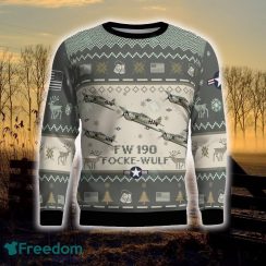 Focke-Wulf Fw 190 Aircraft Ugly Christmas Sweater Veterans Holidays For Men And Women - Focke-Wulf Fw 190_Aircraft Ugly Sweater_2