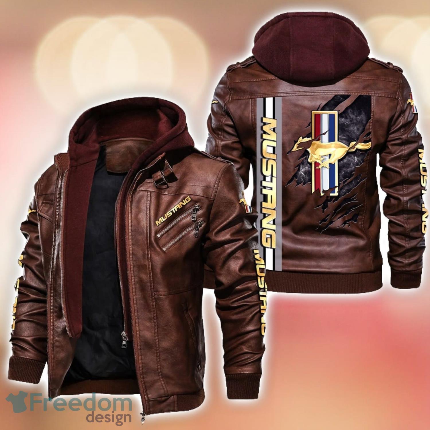 Ford Mustang Leather Jacket Special Gift For Men image Ford Mustang Leather Jacket Special Gift For Men Product Photo 2