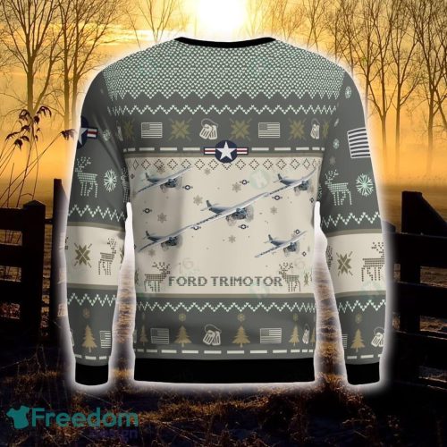 Ford Trimotor Aircraft Ugly Christmas Sweater Veterans Holidays For Men And Women - Ford Trimotor_Aircraft Ugly Sweater_3