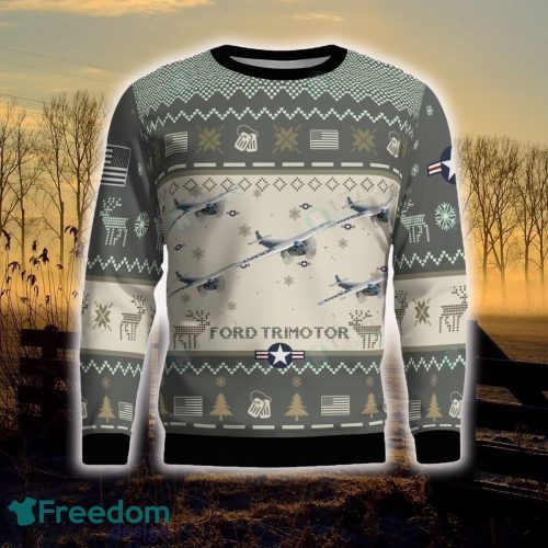 Ford Trimotor Aircraft Ugly Christmas Sweater Veterans Holidays For Men And Women - Ford Trimotor_Aircraft Ugly Sweater_2