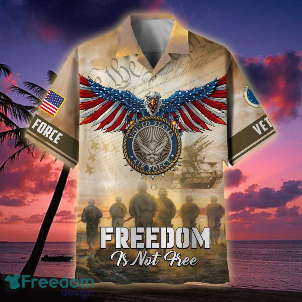 US Army Veteran Eagle Hawaiian Shirt And Short Set Men Women - Freedomdesign