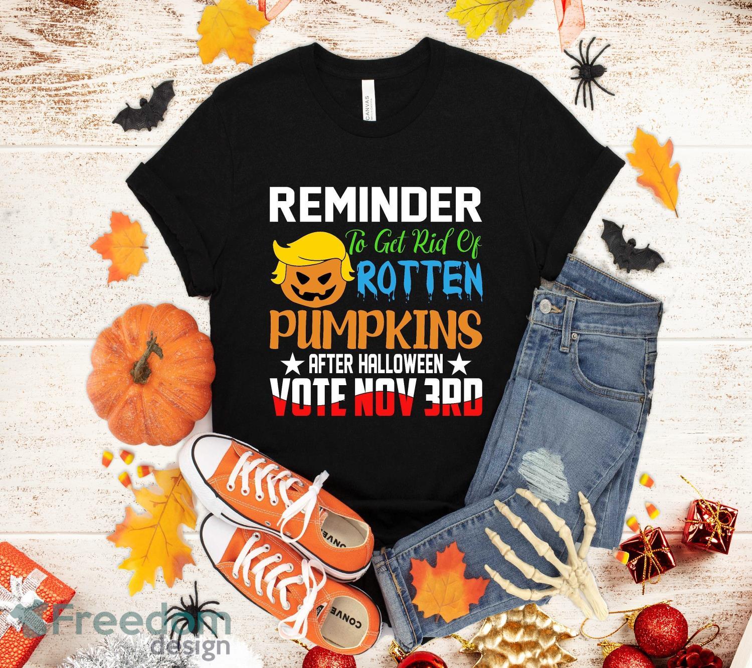Funny Anti Trump Campaign Halloween Pumpkin T Shirt Halloween Gift image Funny Anti Trump Campaign Halloween Pumpkin T-Shirt Halloween Gift Product Photo 1