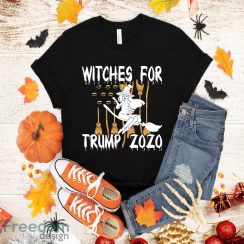 Funny Witches for Trump Halloween US Flag Broomstick Hat T-Shirt Halloween Gift Sweatshirt Hoodie