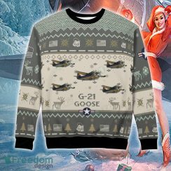 G 21 Goose G21 Aircraft Ugly Christmas Sweater For Men And Women image G-21 Goose G21 Aircraft Ugly Christmas Sweater For Men And Women - G-21 Goose G21 Aircraft Ugly Christmas Sweater For Men And Women Photo 6