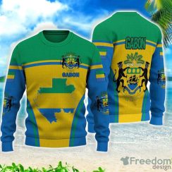 Gabon Active Flag All Over Printed 3D Sweater Christmas Gift