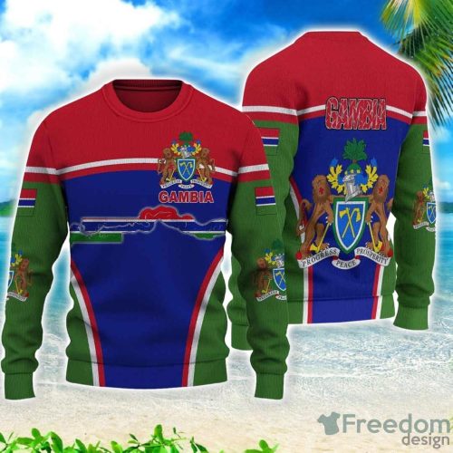 Gambia Active Flag All Over Printed 3D Sweater Christmas Gift Product Photo 1