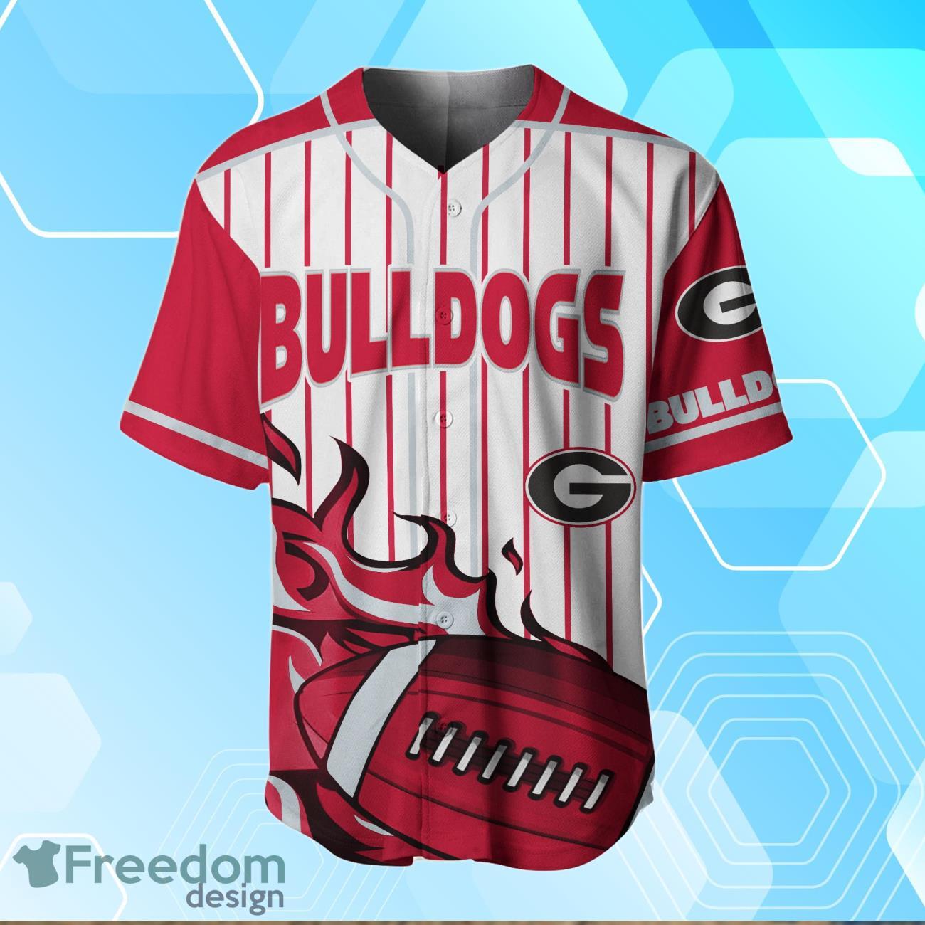 NCAA Georgia Bulldogs Custom Name Number Black Baseball Jersey