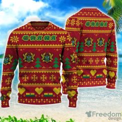 Ghana Christmas All Over Printed 3D Sweater Christmas Gift