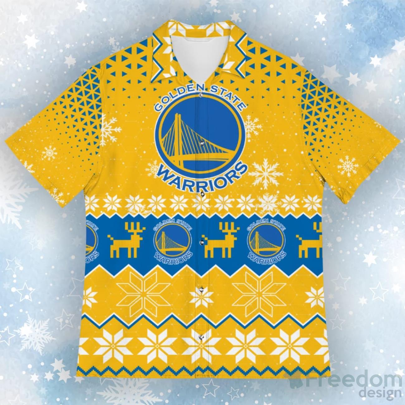 Golden State Warriors Christmas Hawaiian Shirt - Freedomdesign
