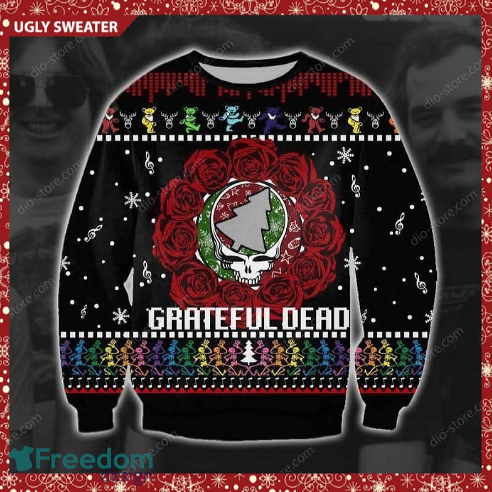 Green Bay Packers Grateful Dead Ugly Christmas Fleece Sweater