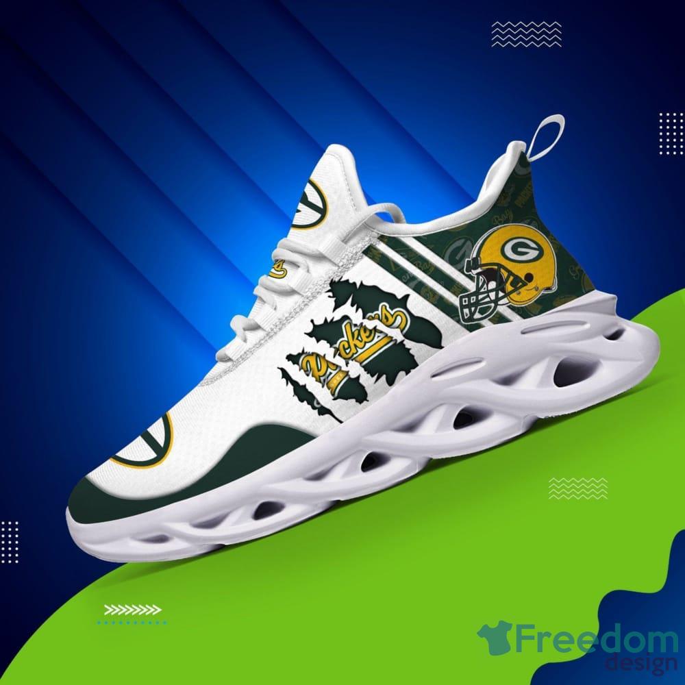 Familycustom Gifts, Green Bay Packers Custom Personalized Max Soul Sneakers Running Sport Shoes for Men Women, Men's Sneakers Black / US13 (EU47)