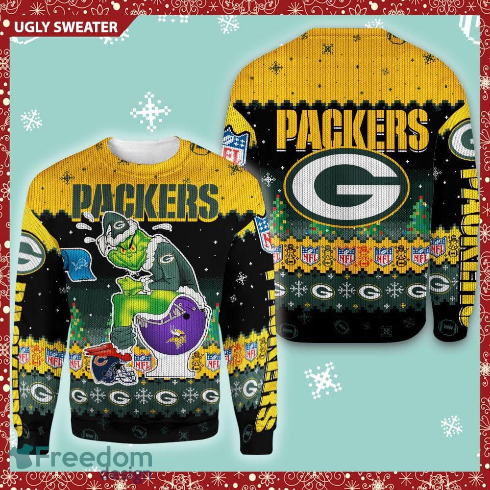 Funny Grinch Ugly Christmas Sweater, Grinch Green Bay Packers Ugly Sweater  Christmas Gift - Family Gift Ideas That Everyone Will Enjoy