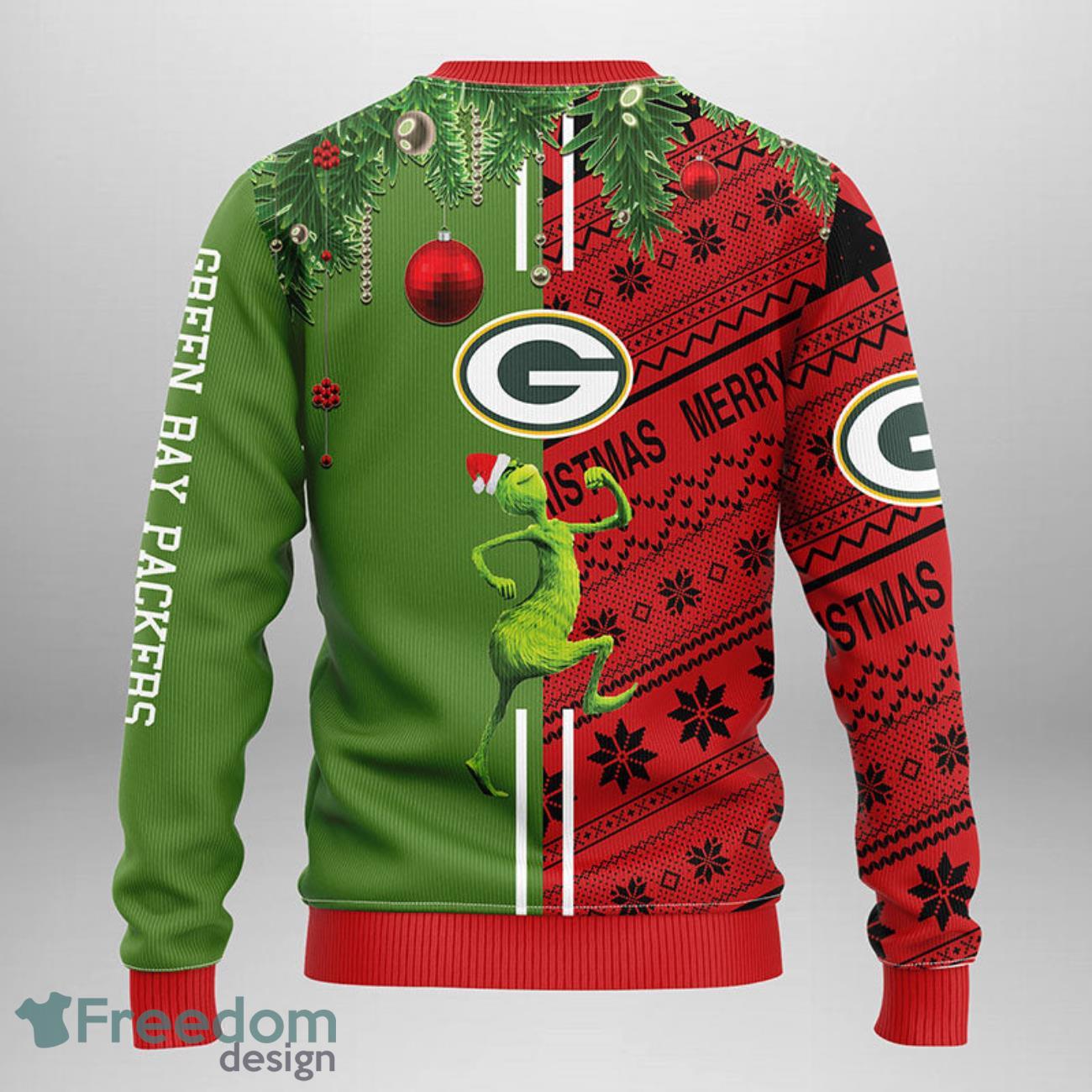 Funny Grinch Ugly Christmas Sweater, Grinch Green Bay Packers Ugly Sweater  Christmas Gift - Family Gift Ideas That Everyone Will Enjoy