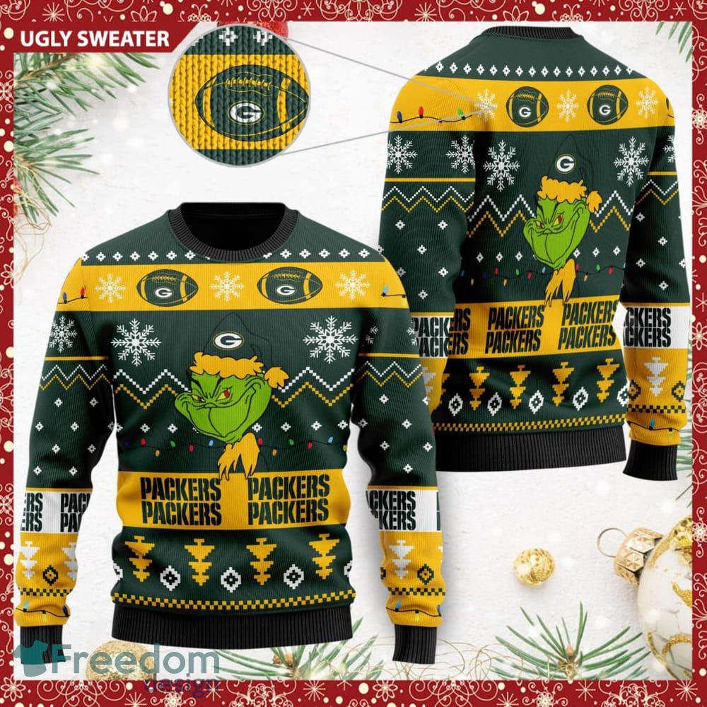 Green Bay Packers Christmas Skull 3D Polar Knitted Sweater For